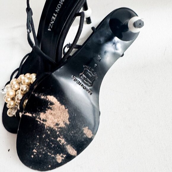 Ramon Tenza Beaded Strappy Heels 8 - Picture 8 of 10